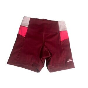 Brooks Women's Shorts Tight Pink Size Medium Running New With Tags